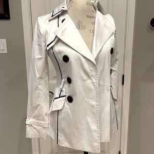 Jessica Simpson double breasted satin trench coat